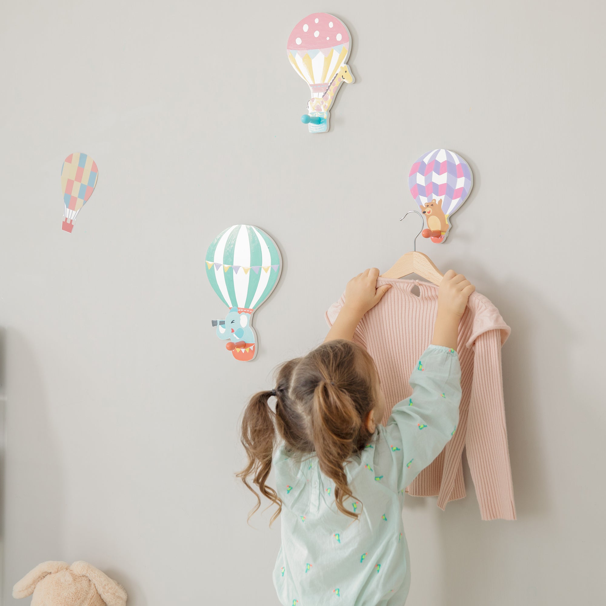 Hot Air Balloon Nursery Decor Wall Hooks for Kids Nursery Wall