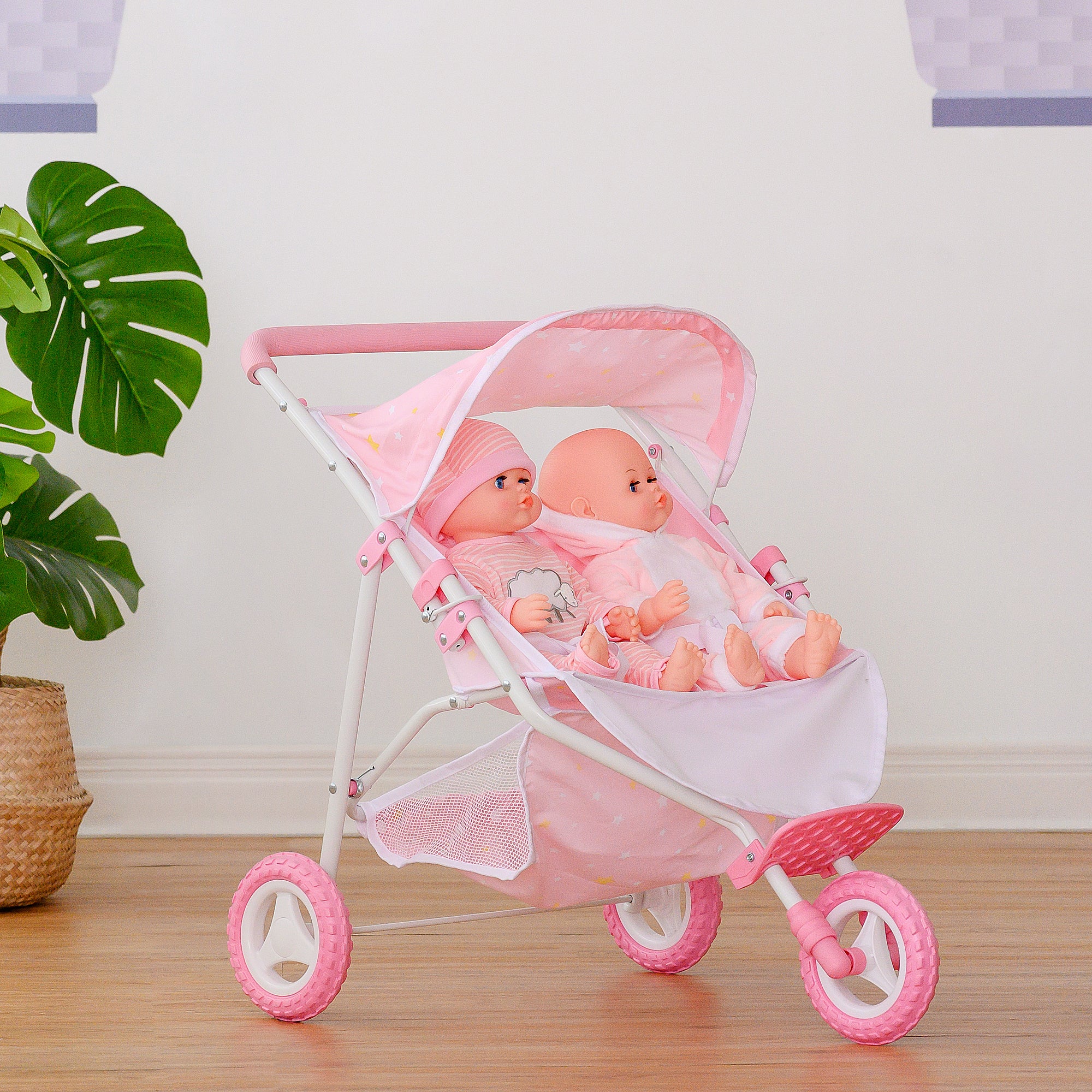 Baby Doll Twin Pram Olivia's Little World Kids Double Twin Baby