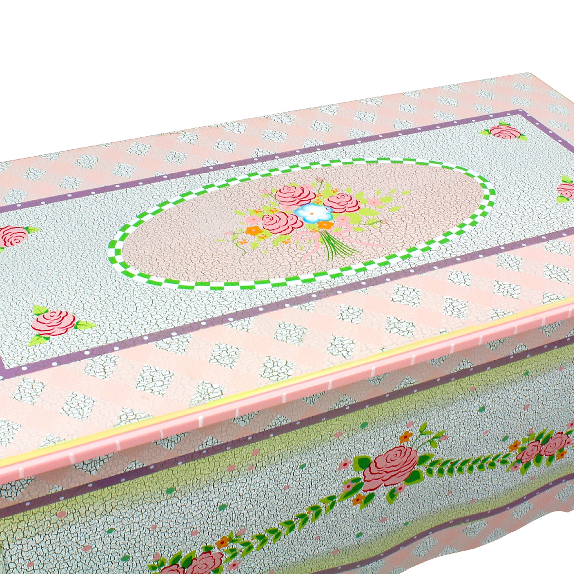 Fantasy Fields Crackled Rose Children's Wooden Toy Box Chest, Kids Sto EU - Teamson Fantasy Fields Crackled Rose Children's Wooden Toy Box Chest, Kids Sto EU - Teamson