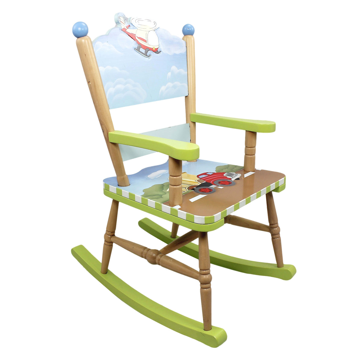 Fantasy Fields Transportation Children’s Wooden Rocking Chair for Bedr ...