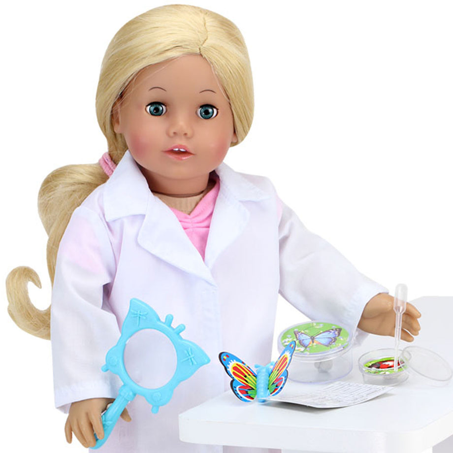 Sophia's by Teamson Kids 18 Baby Doll Biologist Outfit and Science Lab Playset  Toy with 14 Play Pretend Accessories