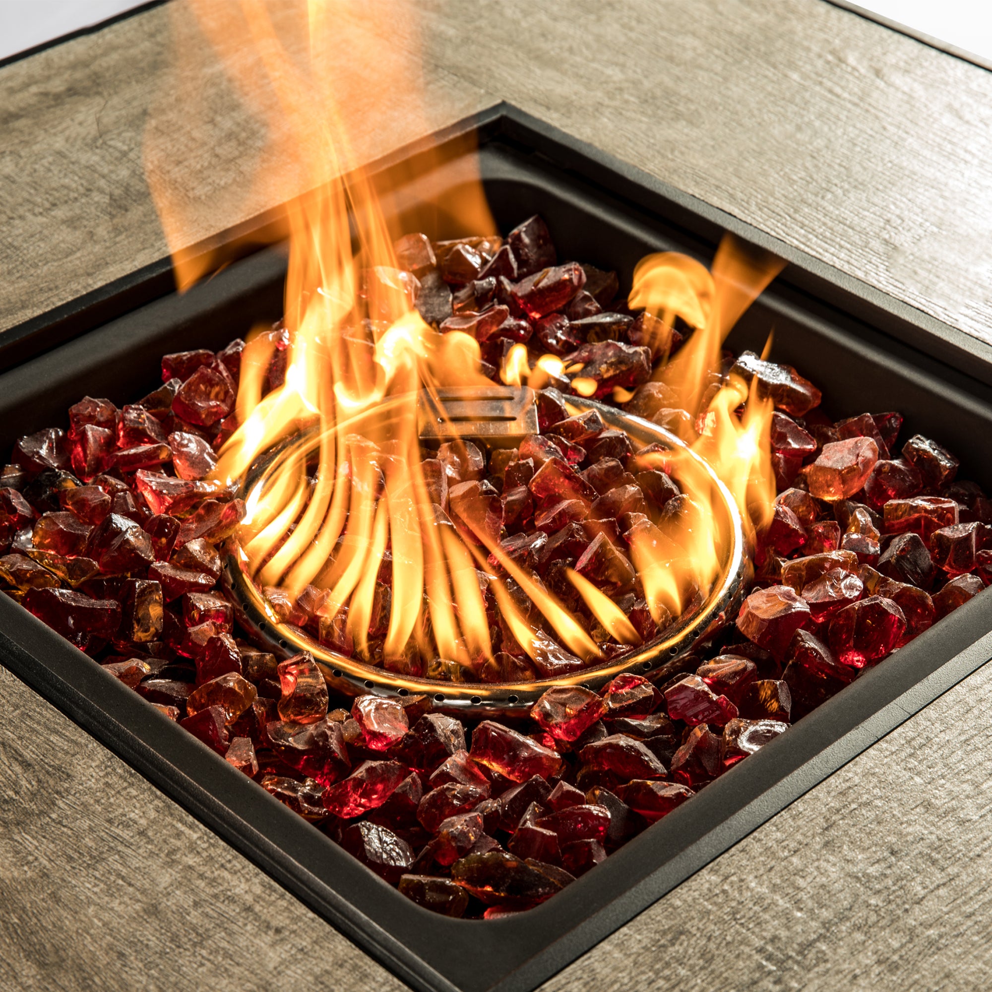 Count Fire Glam Rocks Peaktop by Teamson Home 4 Kg Red Fire Glass, Lava Rocks for Outdoor Ga ...