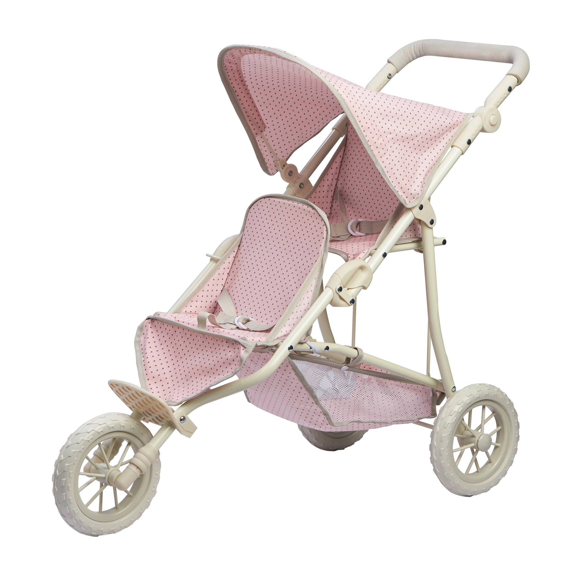 Olivia's Little World Double Jogging-Style Pram for Baby Dolls